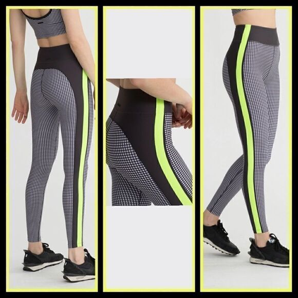 NYLORA ARDWELL LEGGINGS CHARCOAL & HOUNDSTOOTH COMBO M - Picture 1 of 4